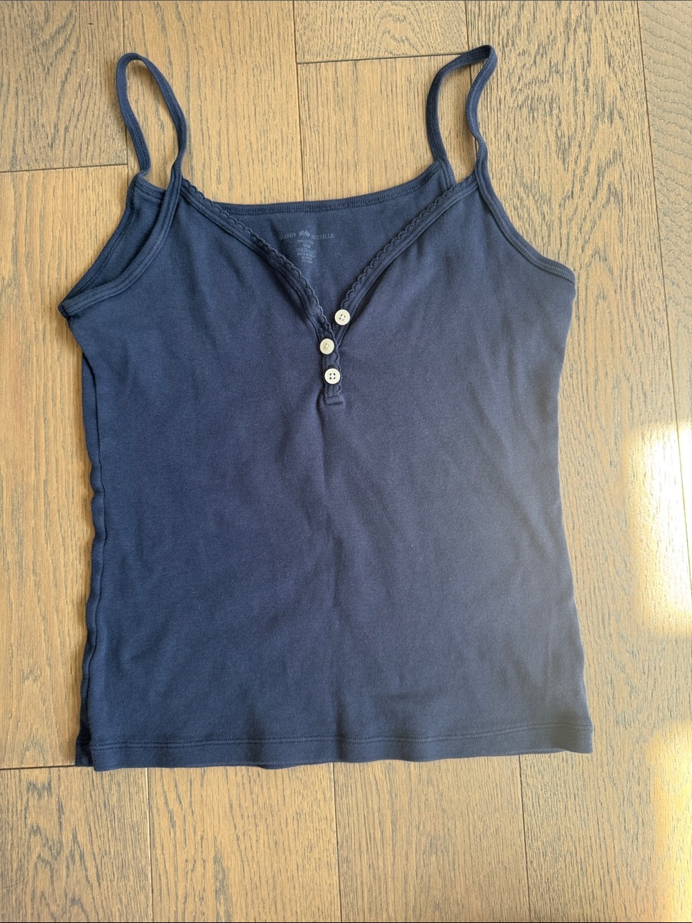 BRANDY MELVILLE navy blue button tank